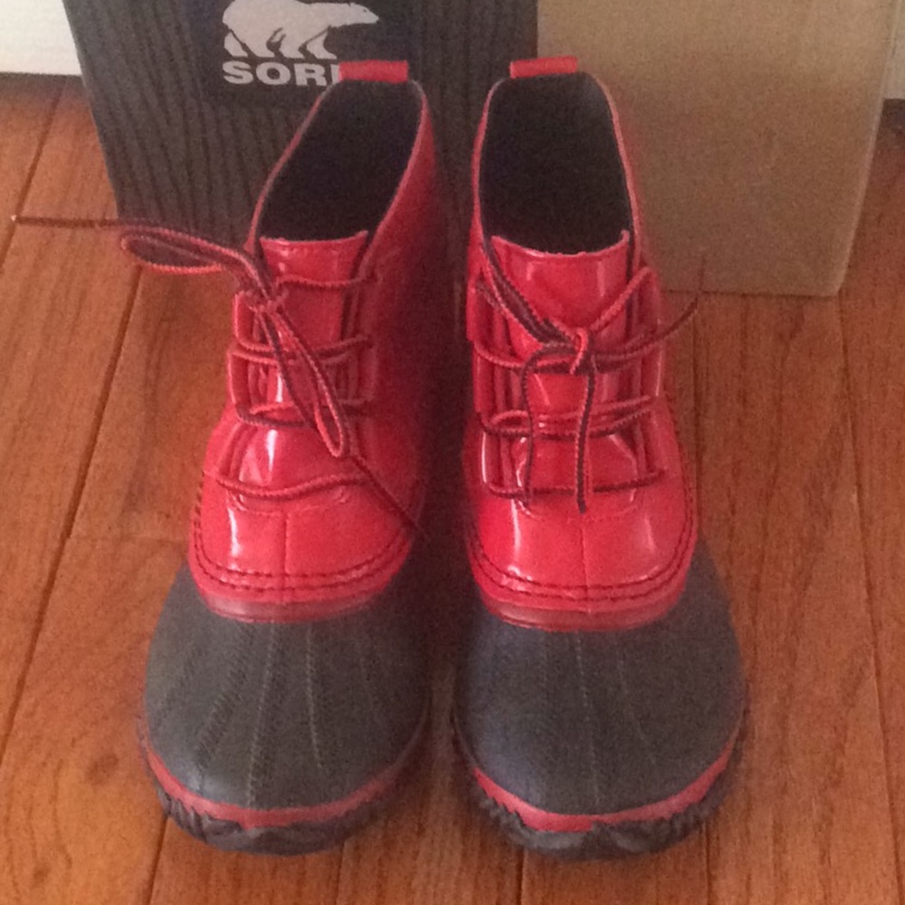 🆕 🍒 SOREL waterproof duck rain boots 🍒 size 7 - Picture 2 of 7